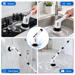 Cordless power scrubber cleaning kitchen, sink, tile, glass, and floors thumbnail