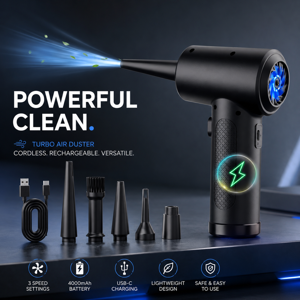 Rechargeable Turbo Air Duster