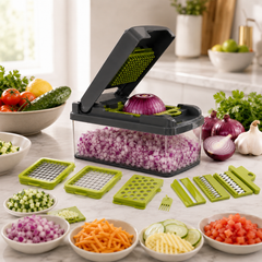 15-in-1 Vegetable Chopper and Slicer with matching blade set thumbnail